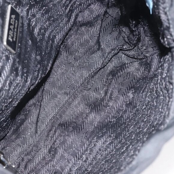 PRADA Mini Tote Bag Nylon Black Silver Auth bs26580 - Picture 10 of 14